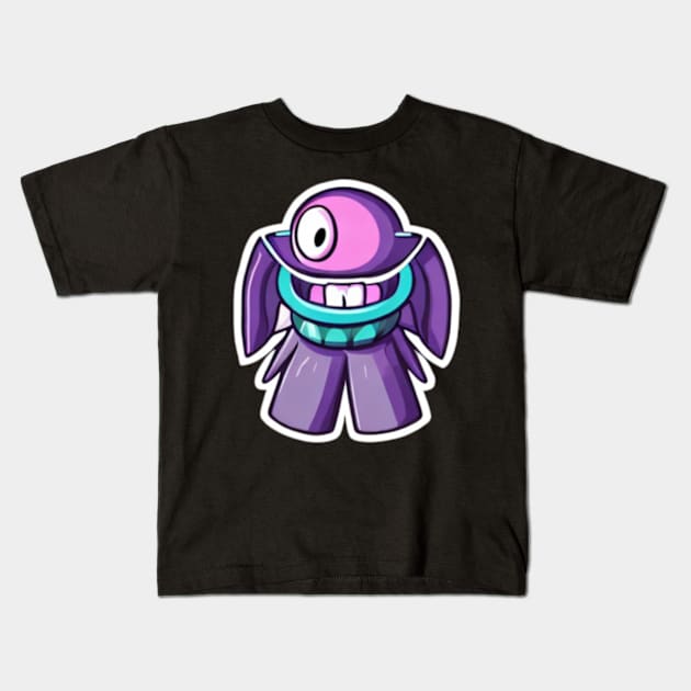 One-eyed sticker Kids T-Shirt by MoGaballah